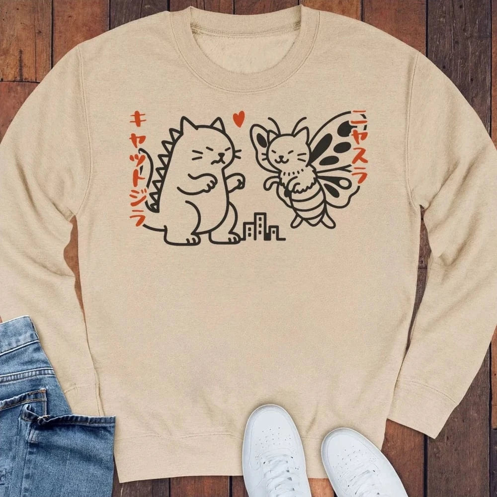 Kyattojira X Nyasura Sweatshirt S / Sand 39377823989719251239 Sweatshirt