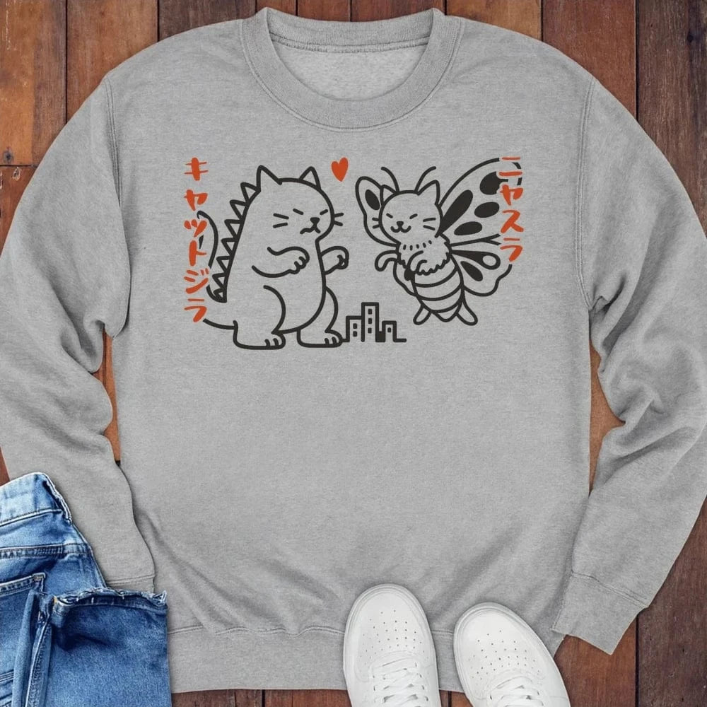 Kyattojira X Nyasura Sweatshirt S / Sport Grey 81641949806113234959 Sweatshirt