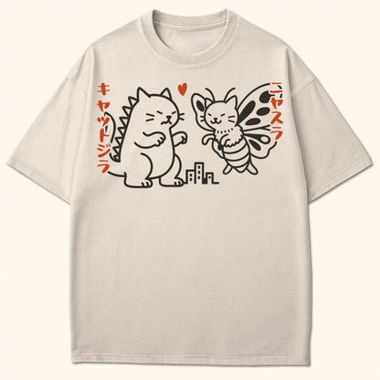 Kyattojira X Nyasura T-Shirt Ivory / S 14243413236317520285 T-Shirt