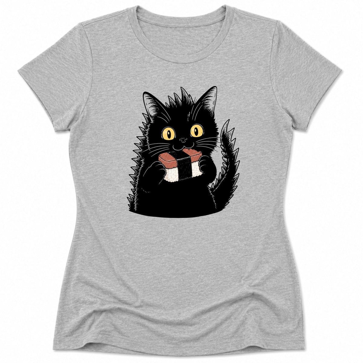 Kyattojiras Fav Musubi Womens Tee S / Athletic Heather 15757773935226547537 T-Shirt