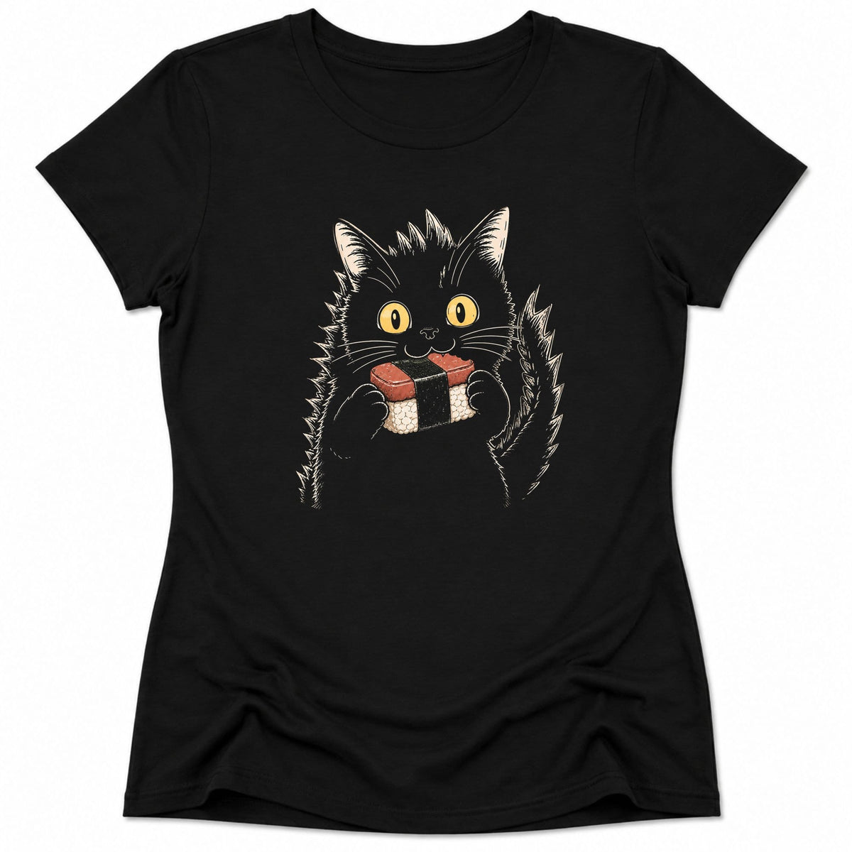 Kyattojiras Fav Musubi Womens Tee S / Black 32999717825008051559 T-Shirt