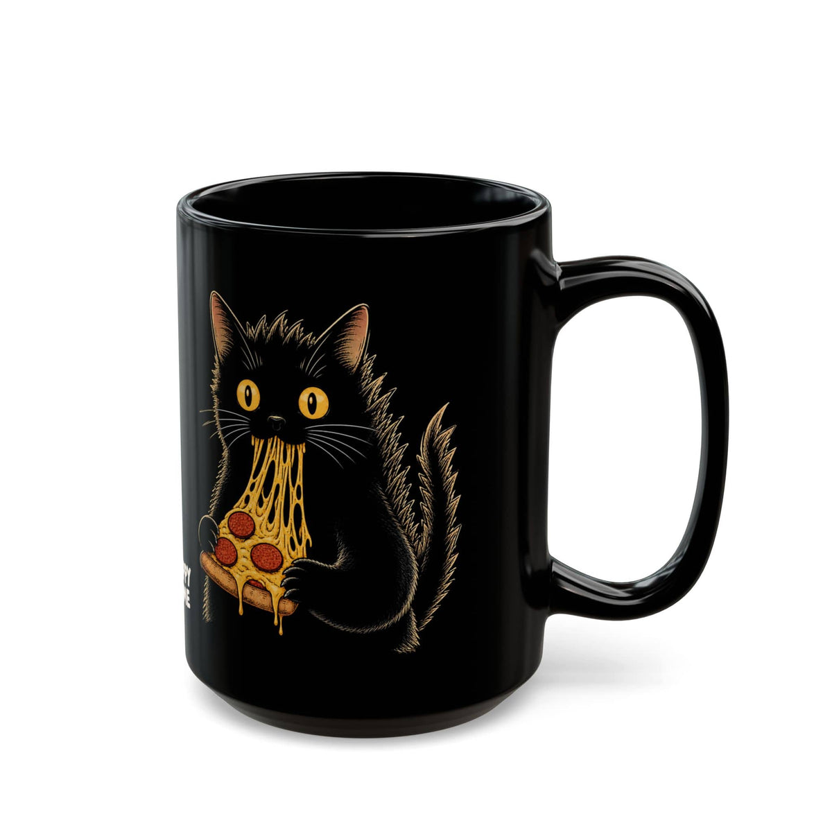 Kyattojiras Fav Pizza Black Mug (15oz) 15oz 65449568488835508373 Mug