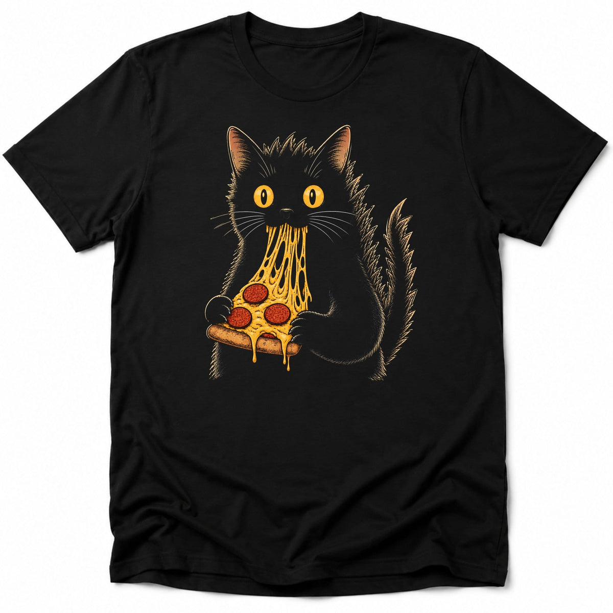 Kyattojiras Fav Pizza Everyday Softstyle Tee S / Black 32159601460192925924 T-Shirt