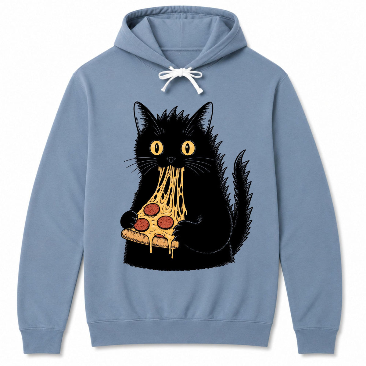 Kyattojiras Fav Pizza Hoodie Blue Jean / S 15672392946111703063 Hoodie