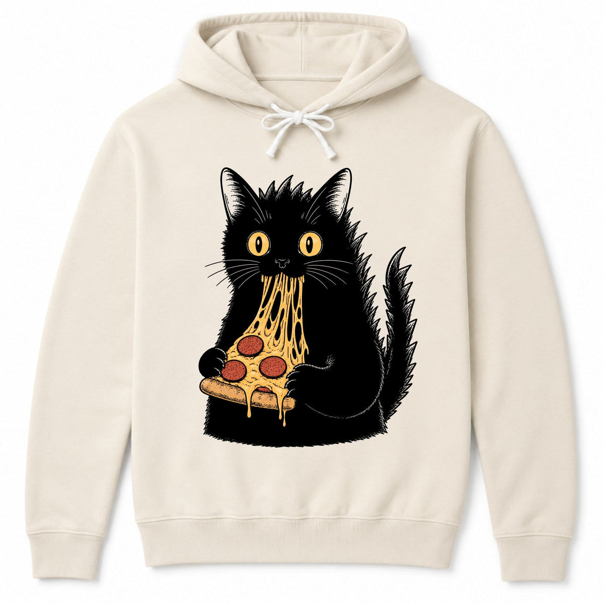 Kyattojiras Fav Pizza Hoodie Ivory / S 29333268503489443198 Hoodie