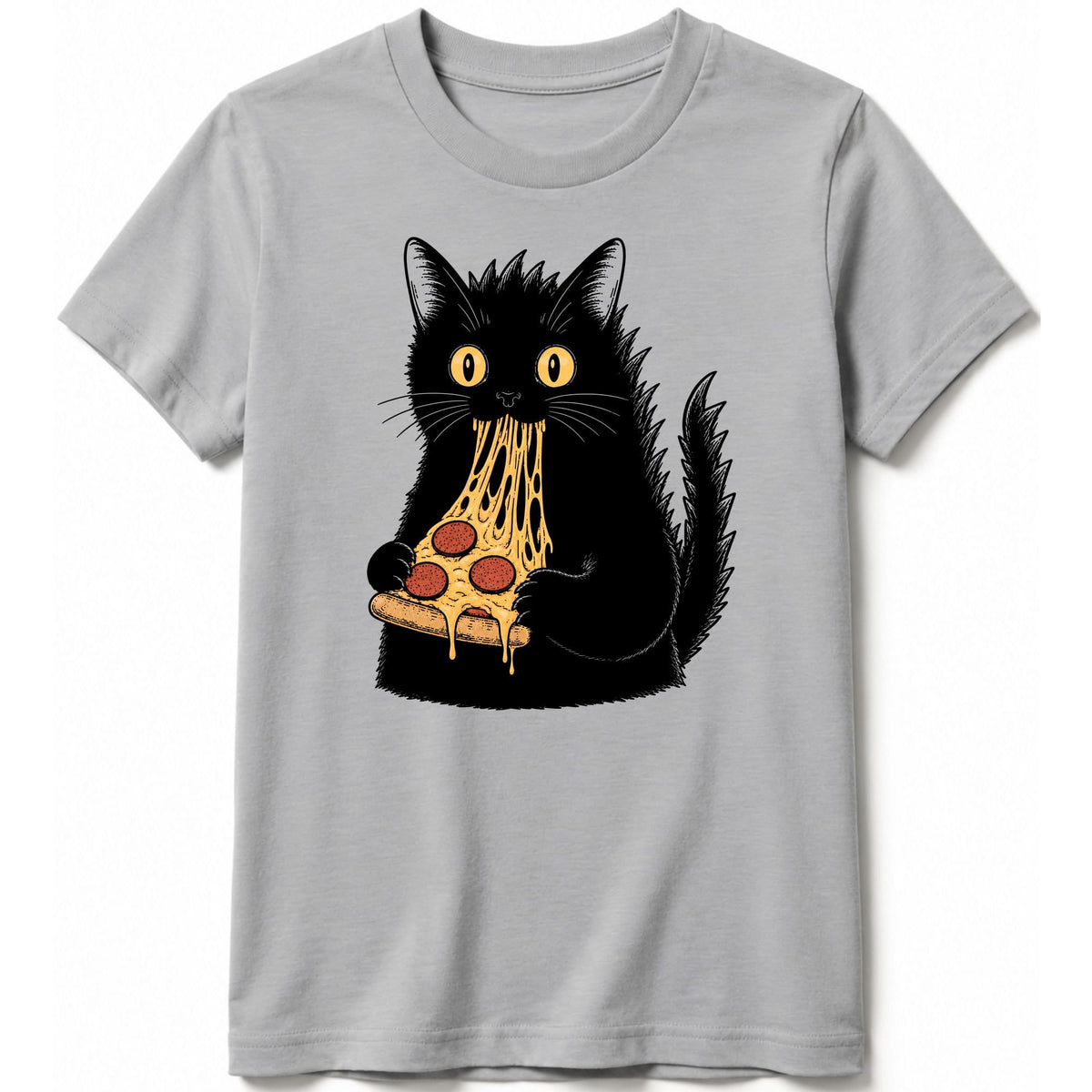 Kyattojiras Fav Pizza Kids Tee Athletic Heather / S 21793975011149806413 Kids clothes