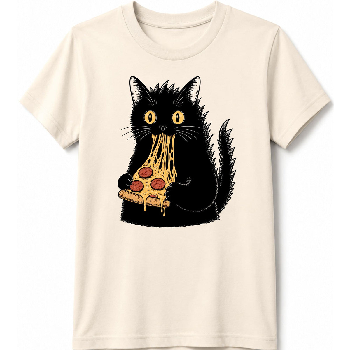 Kyattojiras Fav Pizza Kids Tee Natural / S 21271424638893184738 Kids clothes