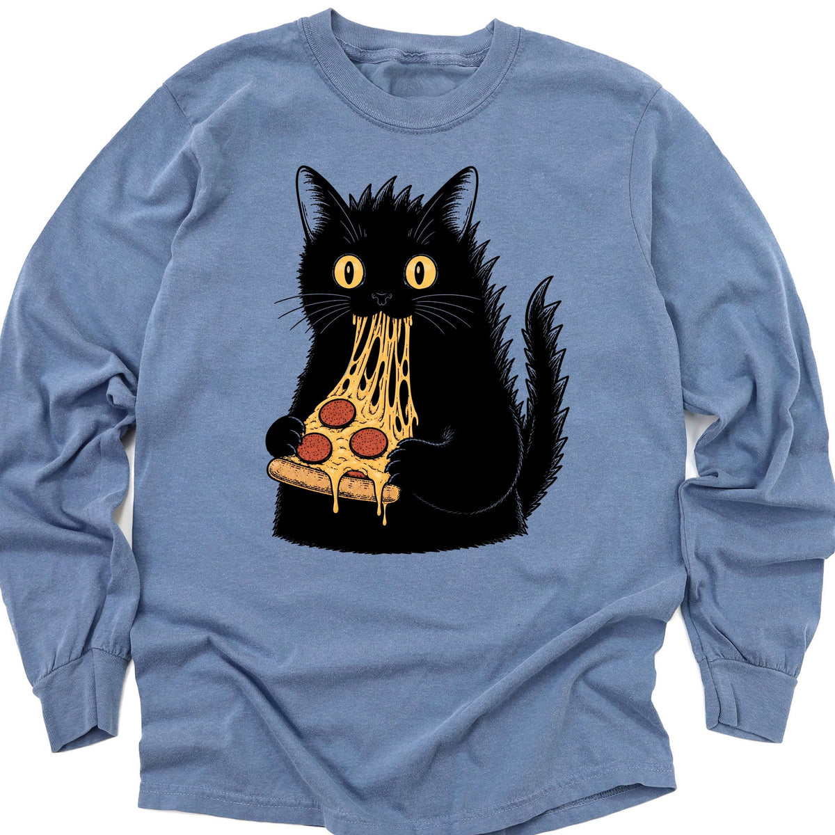 Kyattojiras Fav Pizza Long Sleeve Blue Jean / M 27145894563169717887 Long-sleeve