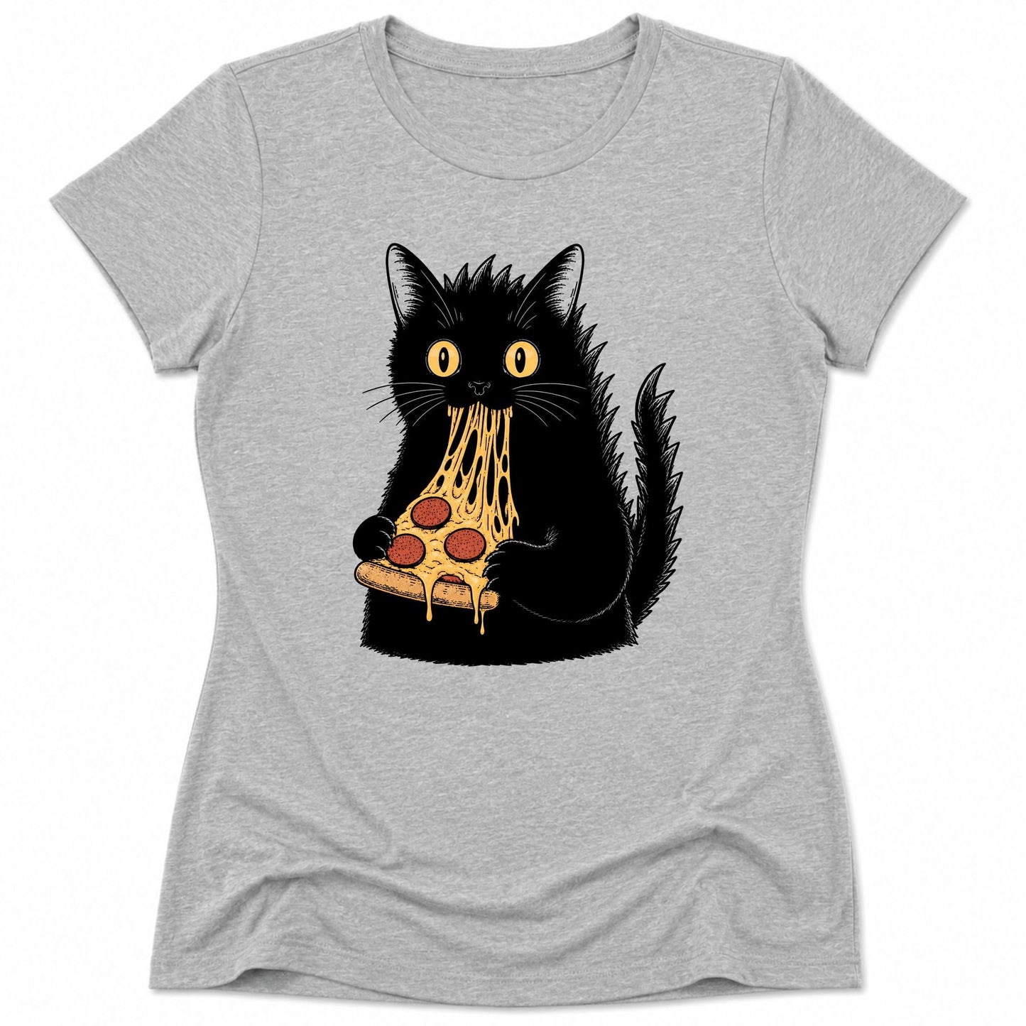Kyattojiras Fav Pizza Womens Tee S / Athletic Heather 90206981116435565684 T-Shirt