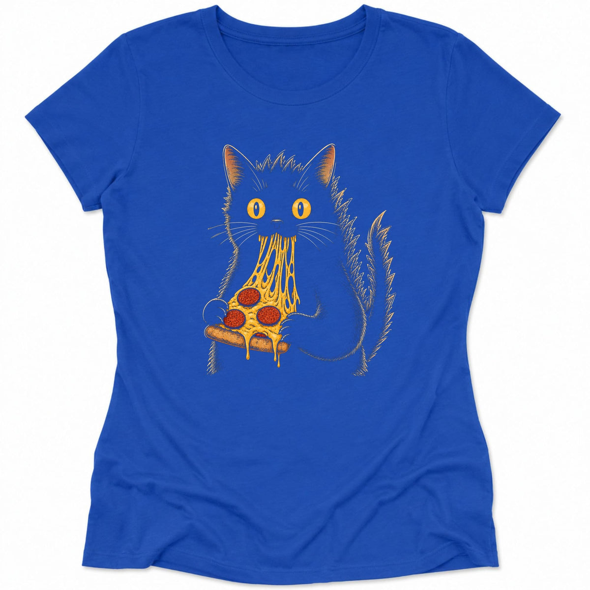 Kyattojiras Fav Pizza Womens Tee S / True Royal 27564520566380679890 T-Shirt
