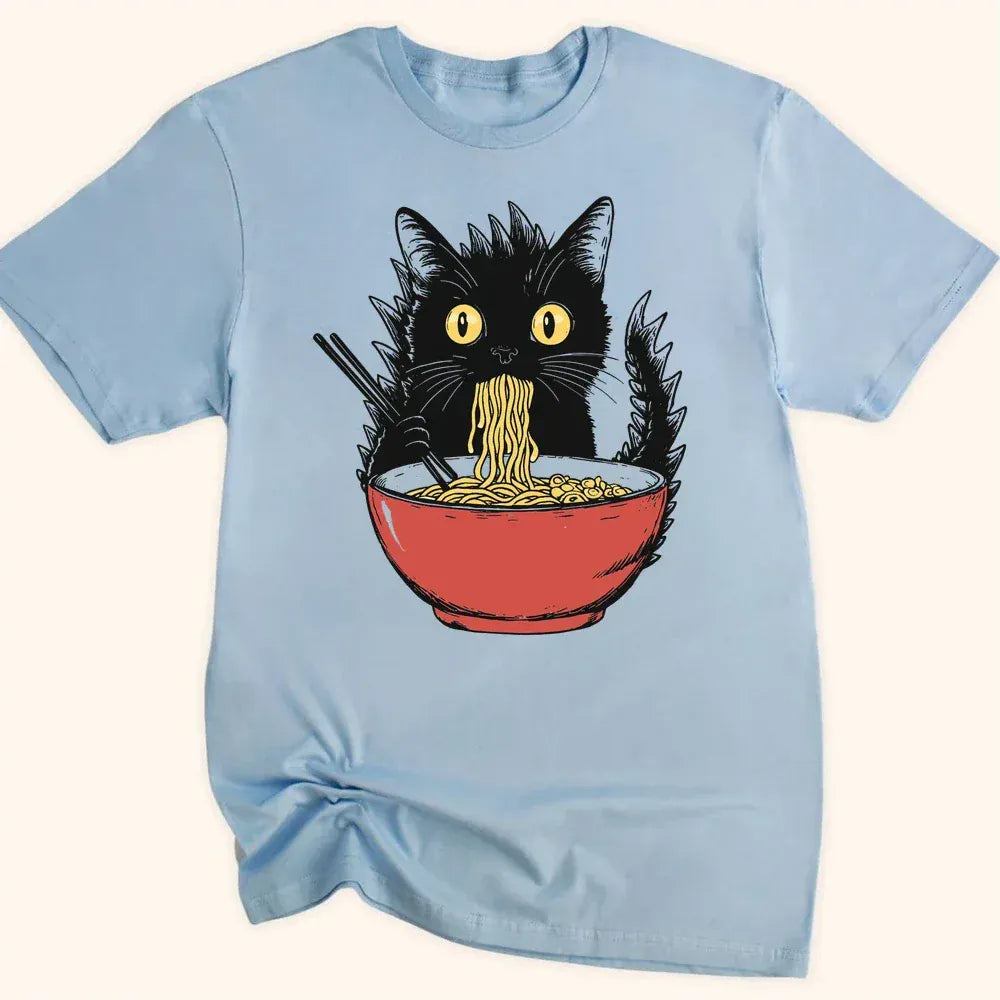 Kyattojiras Fav Ramen Everyday Softstyle Tee Light Blue / S 94159590097380618029 T-Shirt