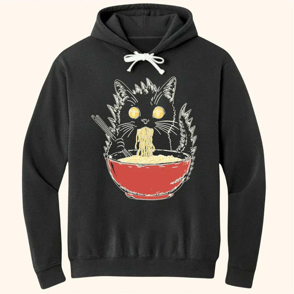 Kyattojiras Fav Ramen Hoodie Black / S 21829200494776071013 Hoodie
