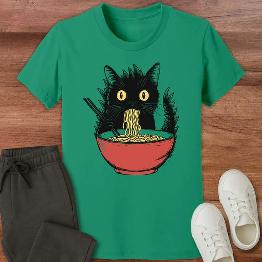 Kyattojiras Fav Ramen Kids Tee Kelly / S 64384001826612536755 Kids clothes