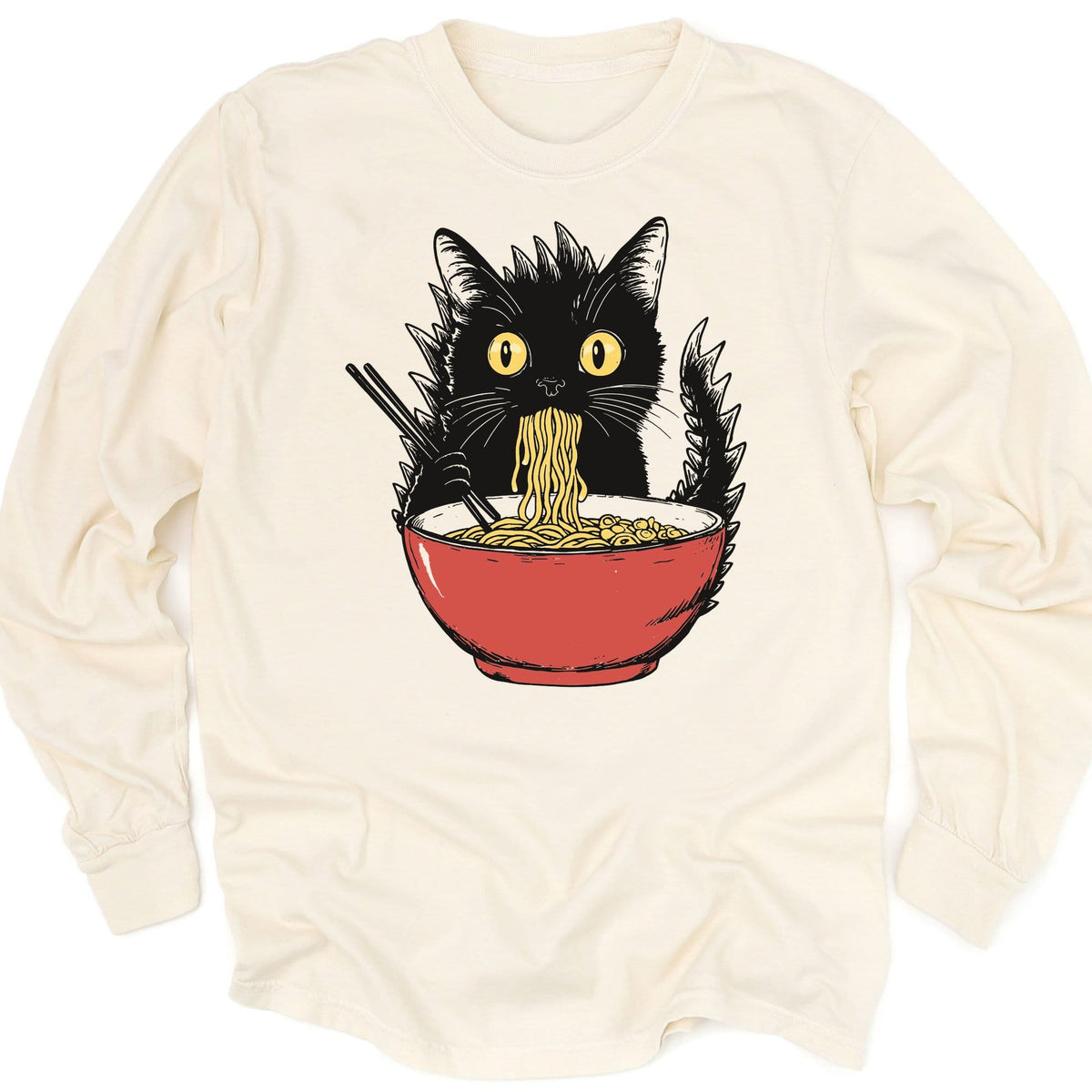 Kyattojiras Fav Ramen Long Sleeve Ivory / M 21928030353663828346 Long-sleeve