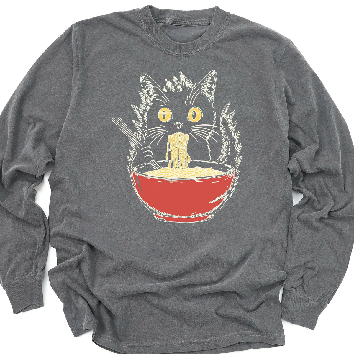 Kyattojiras Fav Ramen Long Sleeve Pepper / M 15938067798352040714 Long-sleeve