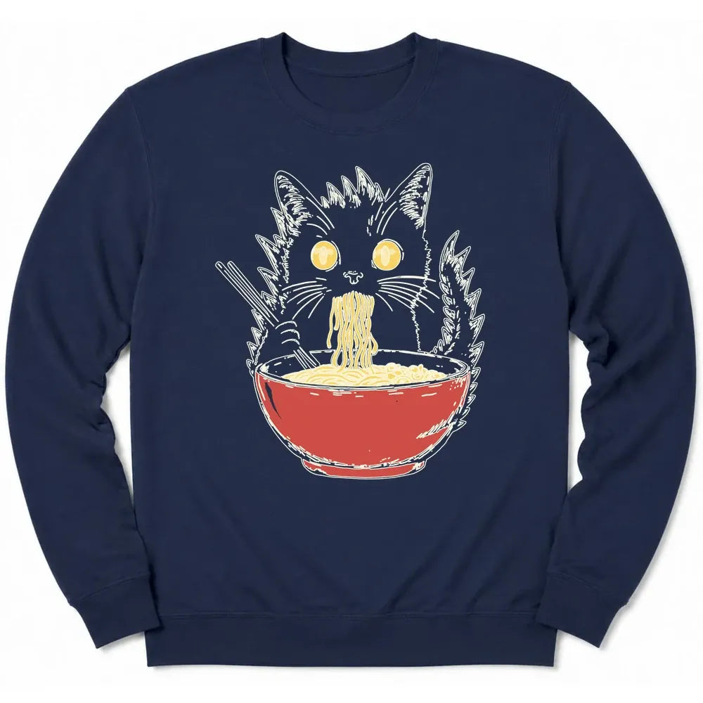Kyattojiras Fav Ramen Sweatshirt Navy / S 13154070958572541831 Sweatshirt