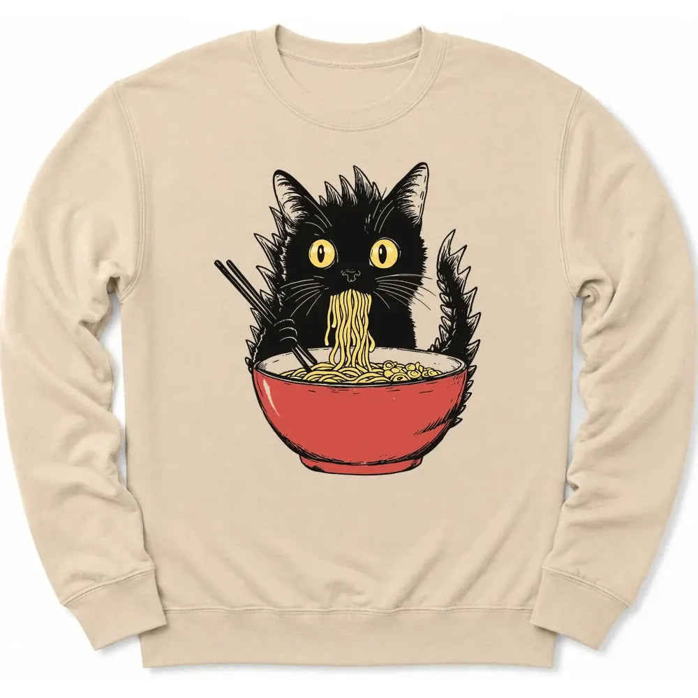 Kyattojiras Fav Ramen Sweatshirt Sand / S 56437399901354088854 Sweatshirt