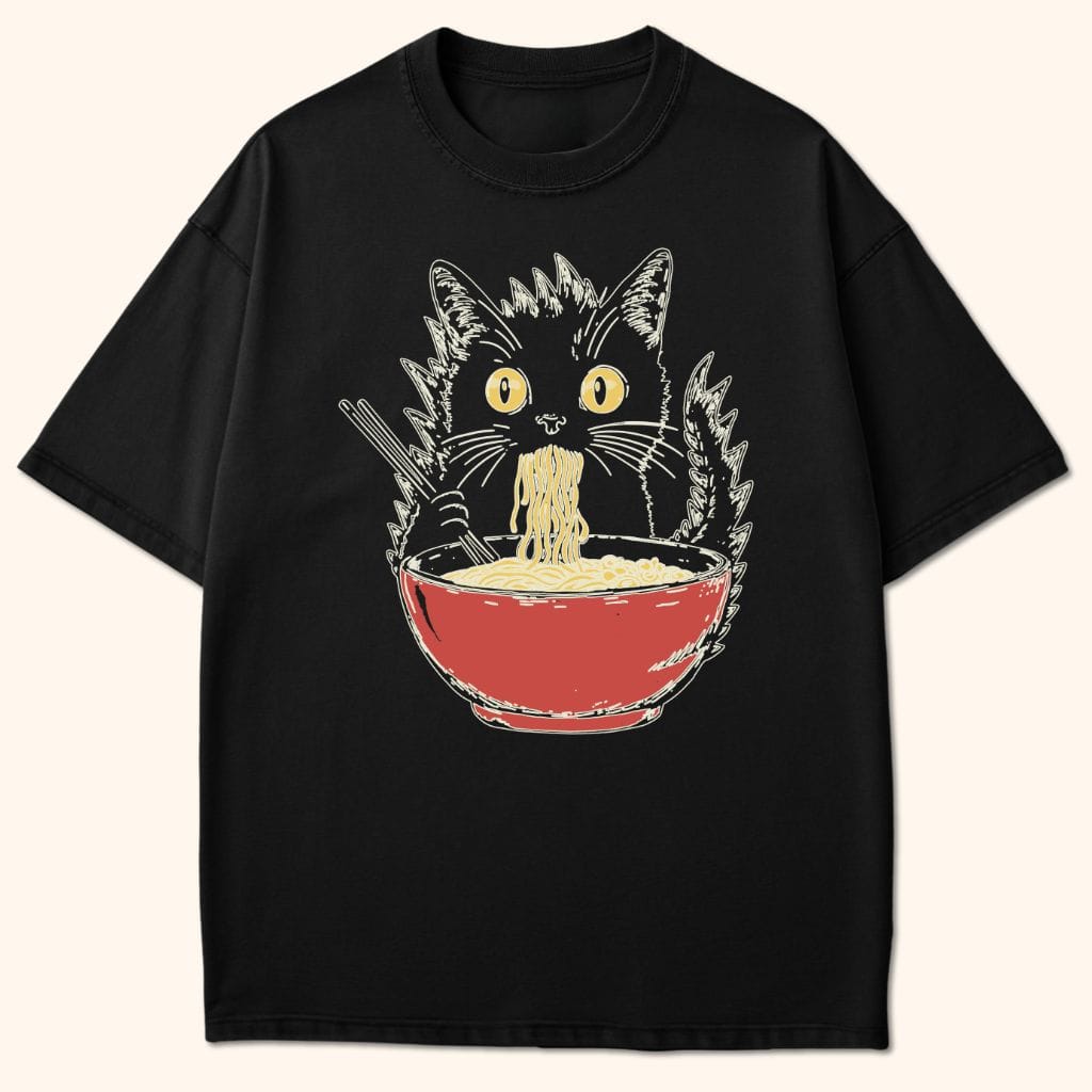 Kyattojiras Fav Ramen T-Shirt Black / S 38670870963603804699 T-Shirt