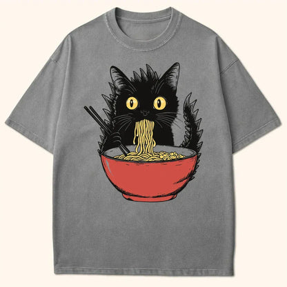 Kyattojiras Fav Ramen T-Shirt Grey / S 30484583436597286927 T-Shirt