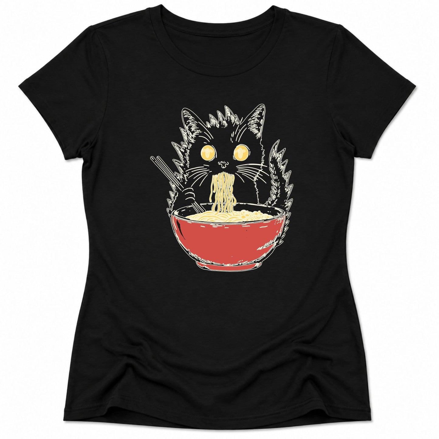 Kyattojiras Fav Ramen Womens Tee Black / S 69091042238597594393 T-Shirt