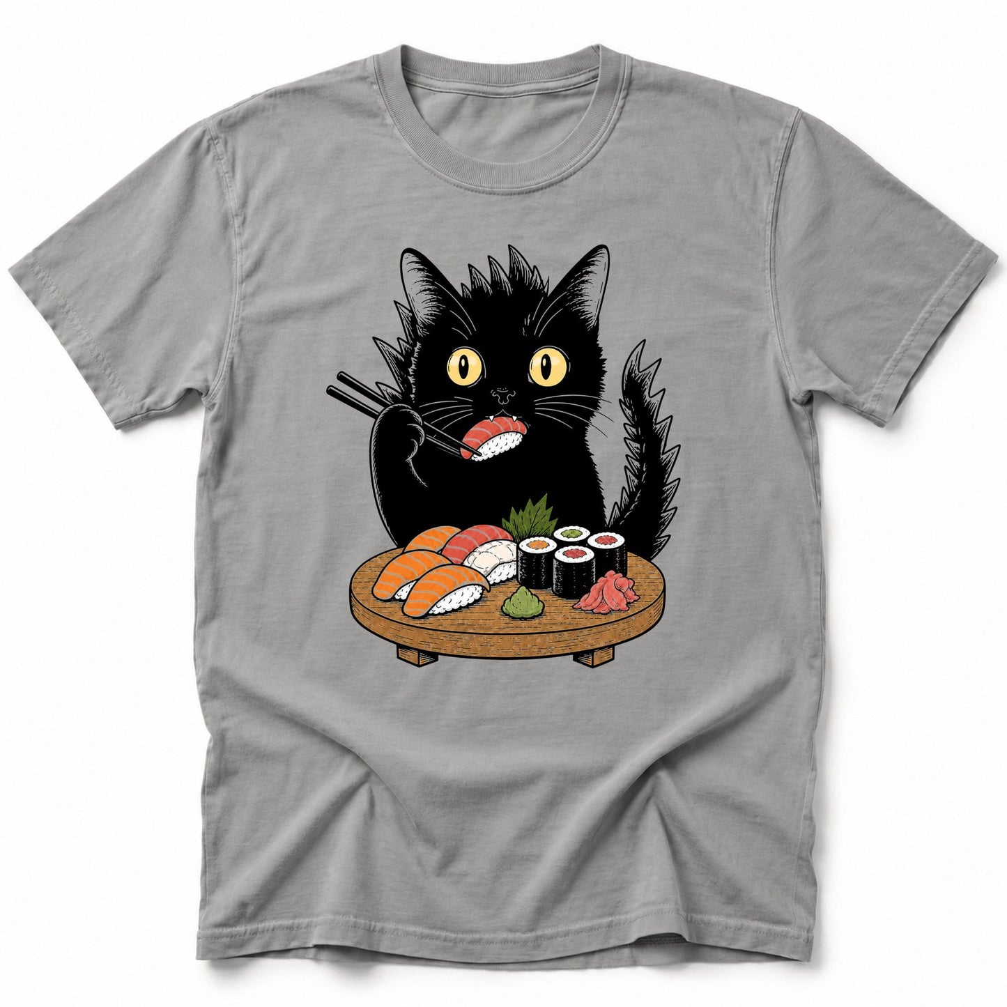 Kyattojiras Fav Sushi T-Shirt Grey / S 12316243744920857978 T-Shirt