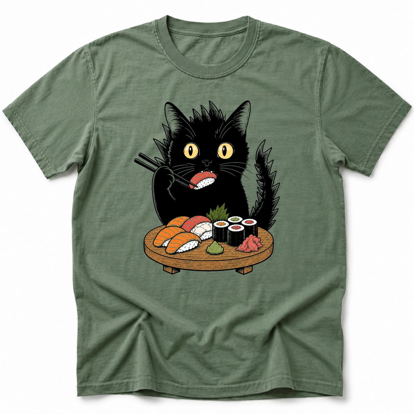 Kyattojiras Fav Sushi T-Shirt Moss / S 32316293778502298708 T-Shirt