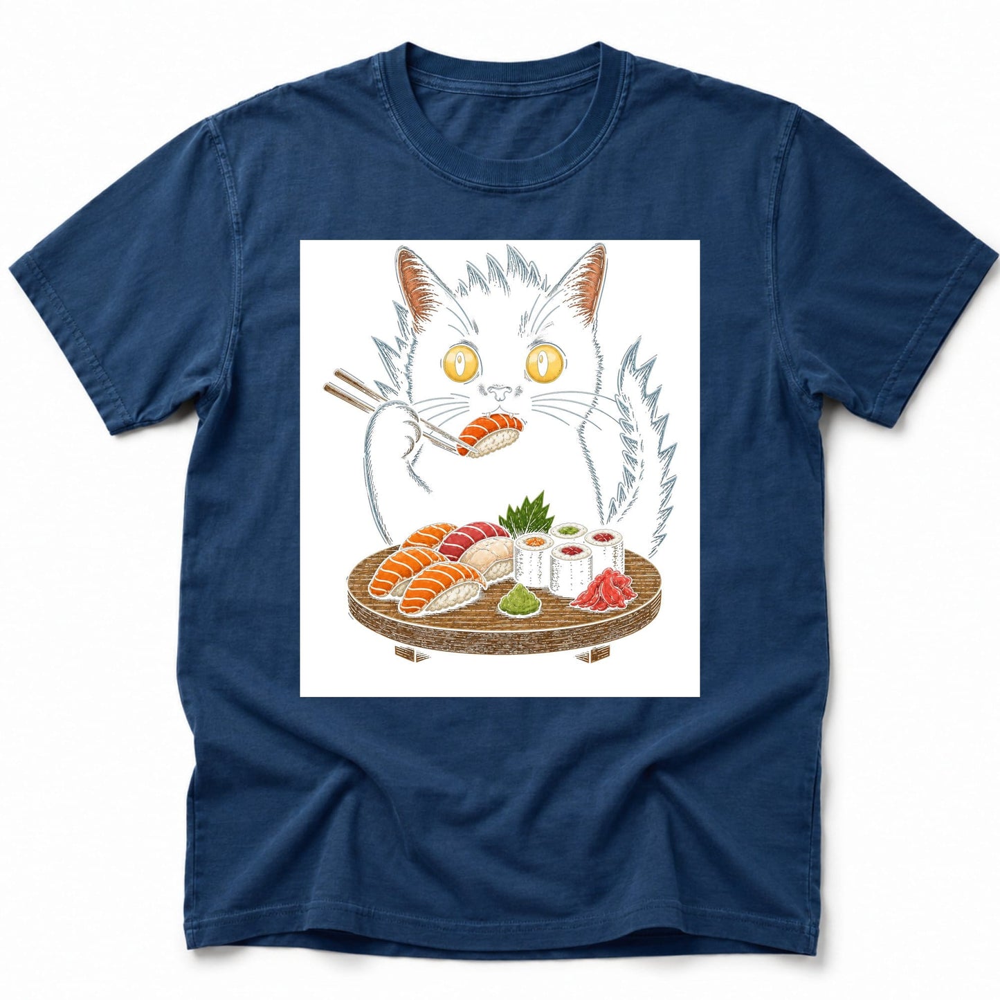 Kyattojiras Fav Sushi T-Shirt Navy / S 30632141703227209927 T-Shirt