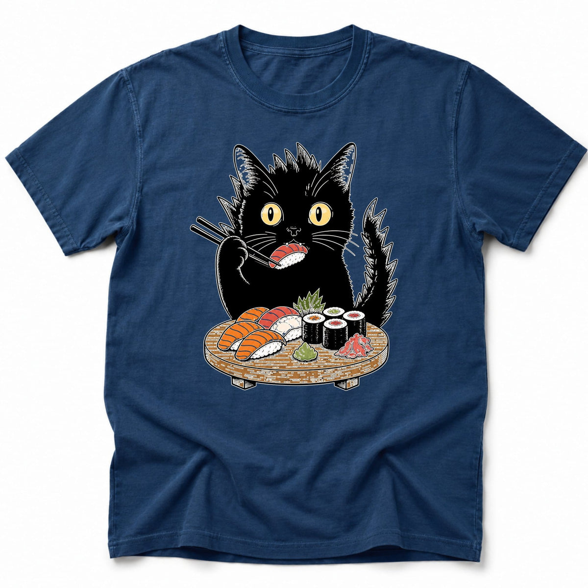 Kyattojiras Fav Sushi T-Shirt Navy / S 30632141703227209927 T-Shirt
