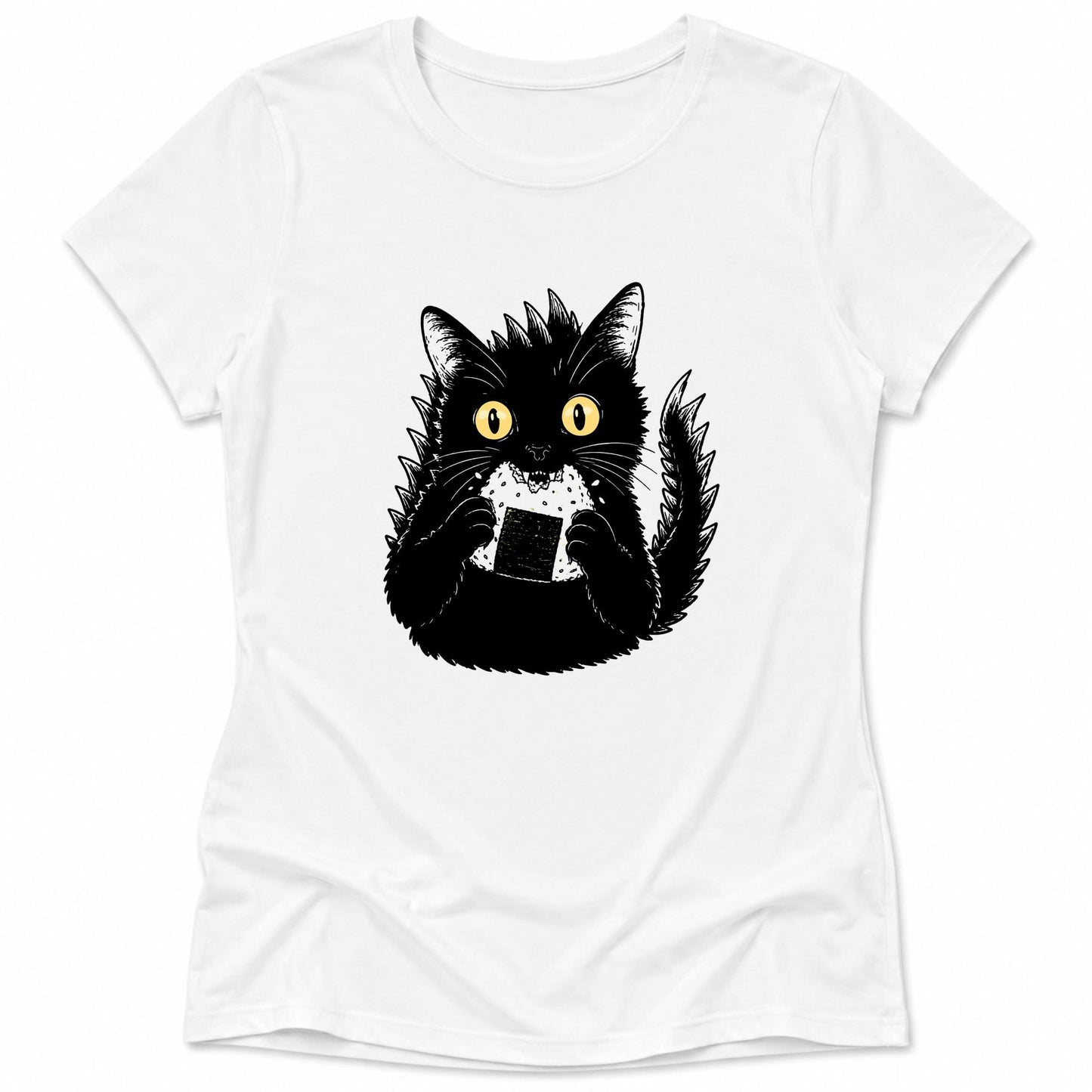Kyattojiras Onigiri Womens Tee White / S 34637779599068578320 T-Shirt