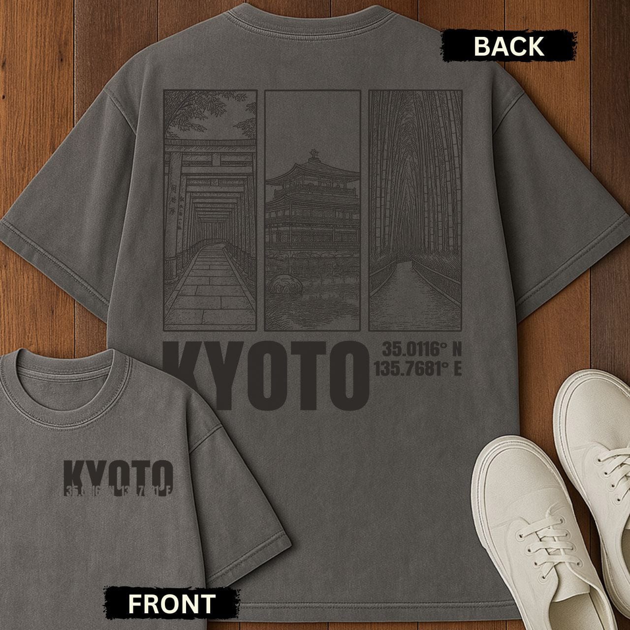 Kyoto Coords T-Shirt Grey / S 17772022975060983035 T-Shirt