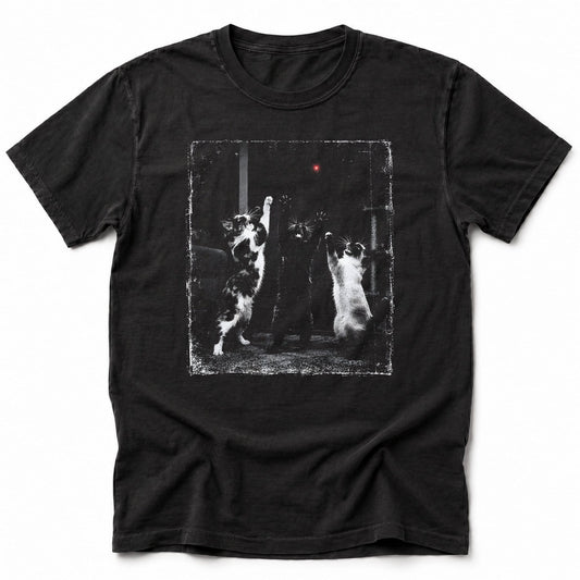 Laser Dot Moon T-Shirt Black / S 86600804559457758667 T-Shirt