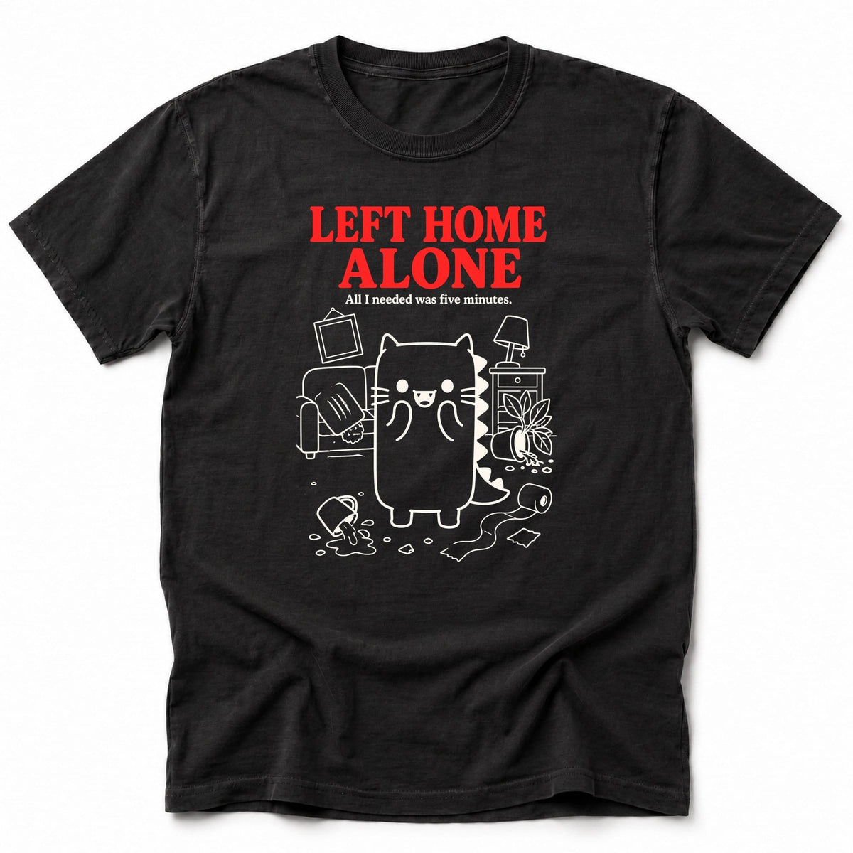 Left Home Alone T-Shirt Black / S 10973290986097479310 T-Shirt