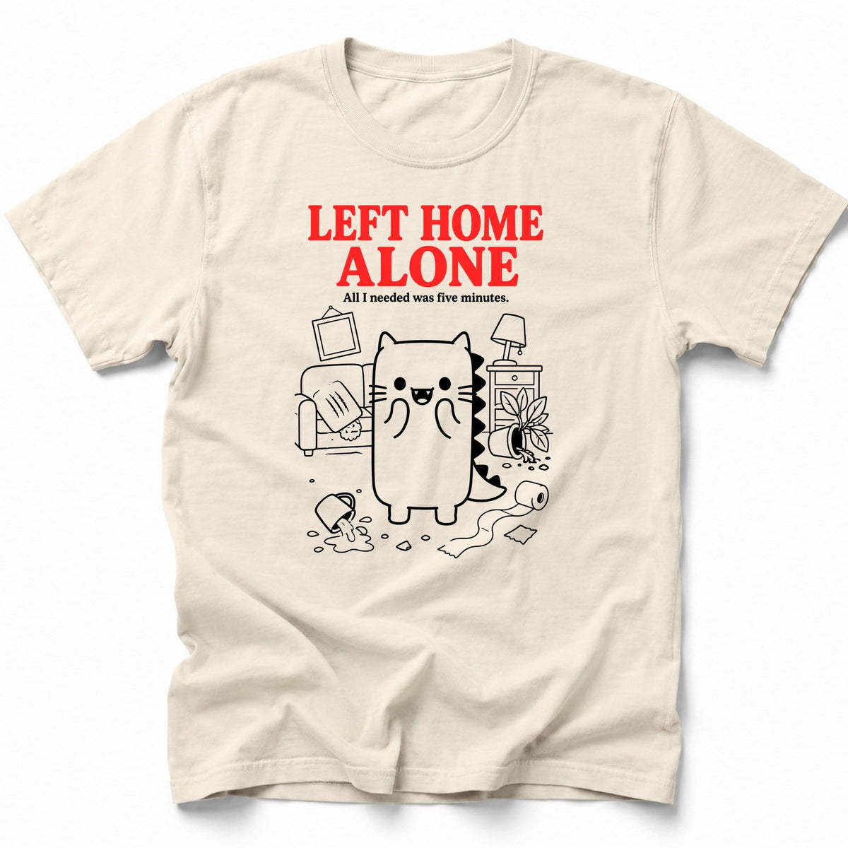 Left Home Alone T-Shirt Ivory / S 26910488252965705703 T-Shirt