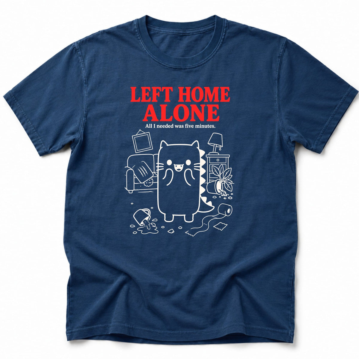 Left Home Alone T-Shirt Navy / S 19143214775464057680 T-Shirt
