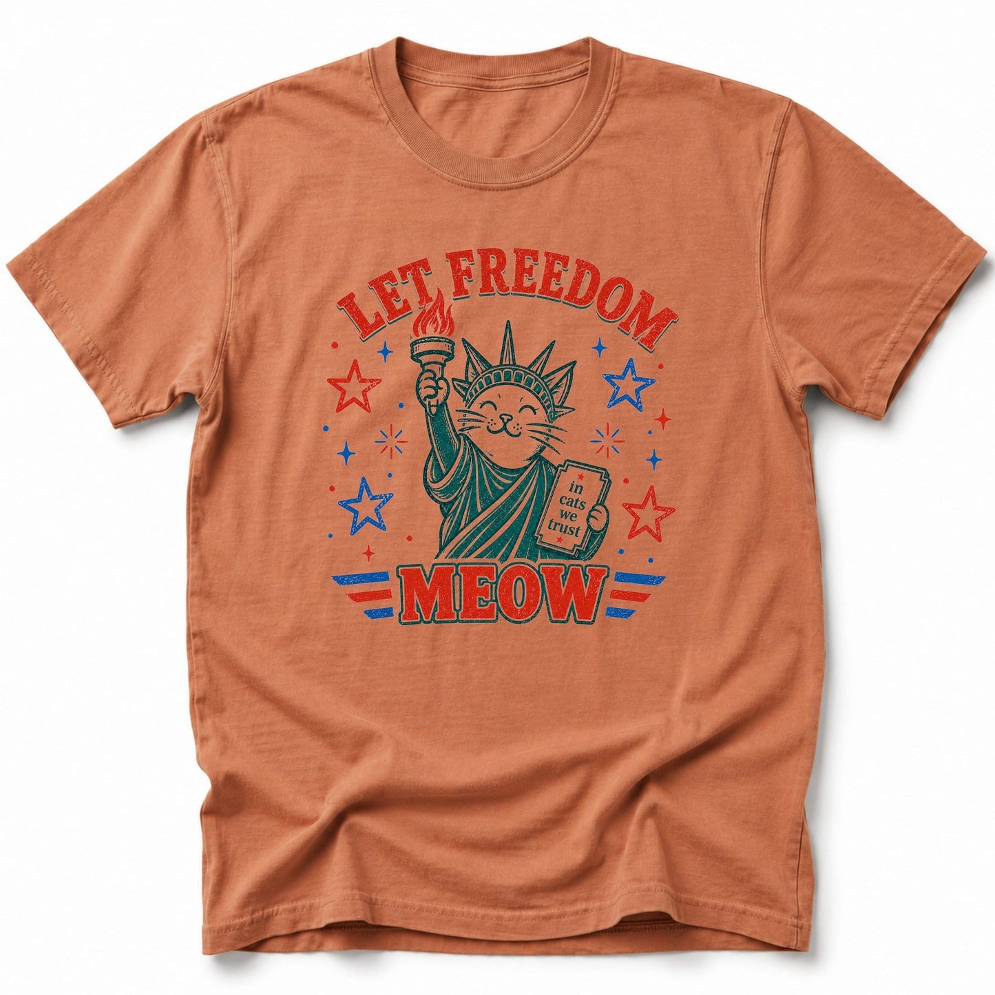 Let Freedom Meow T-Shirt Yam / S 29428993220927042044 T-Shirt