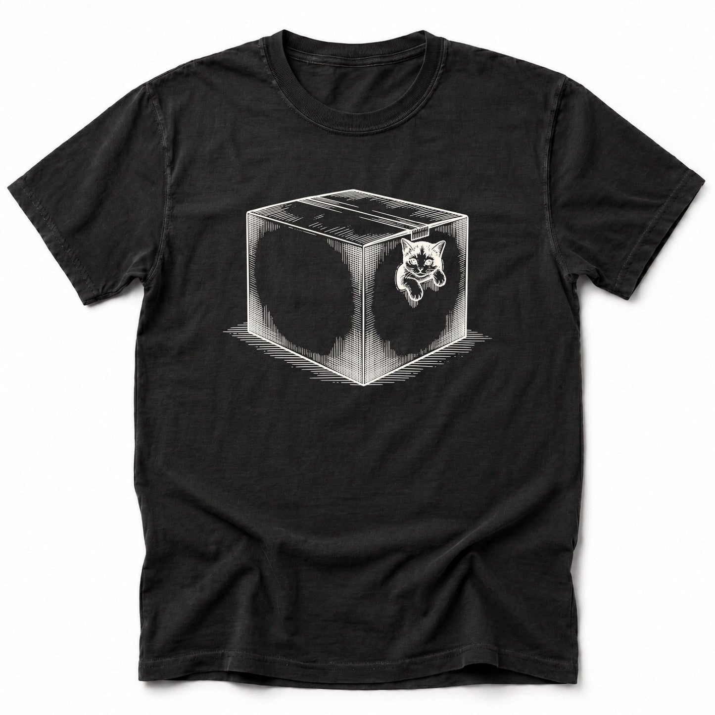 Little Box Cat T-Shirt Black / S 32587809859195984051 T-Shirt