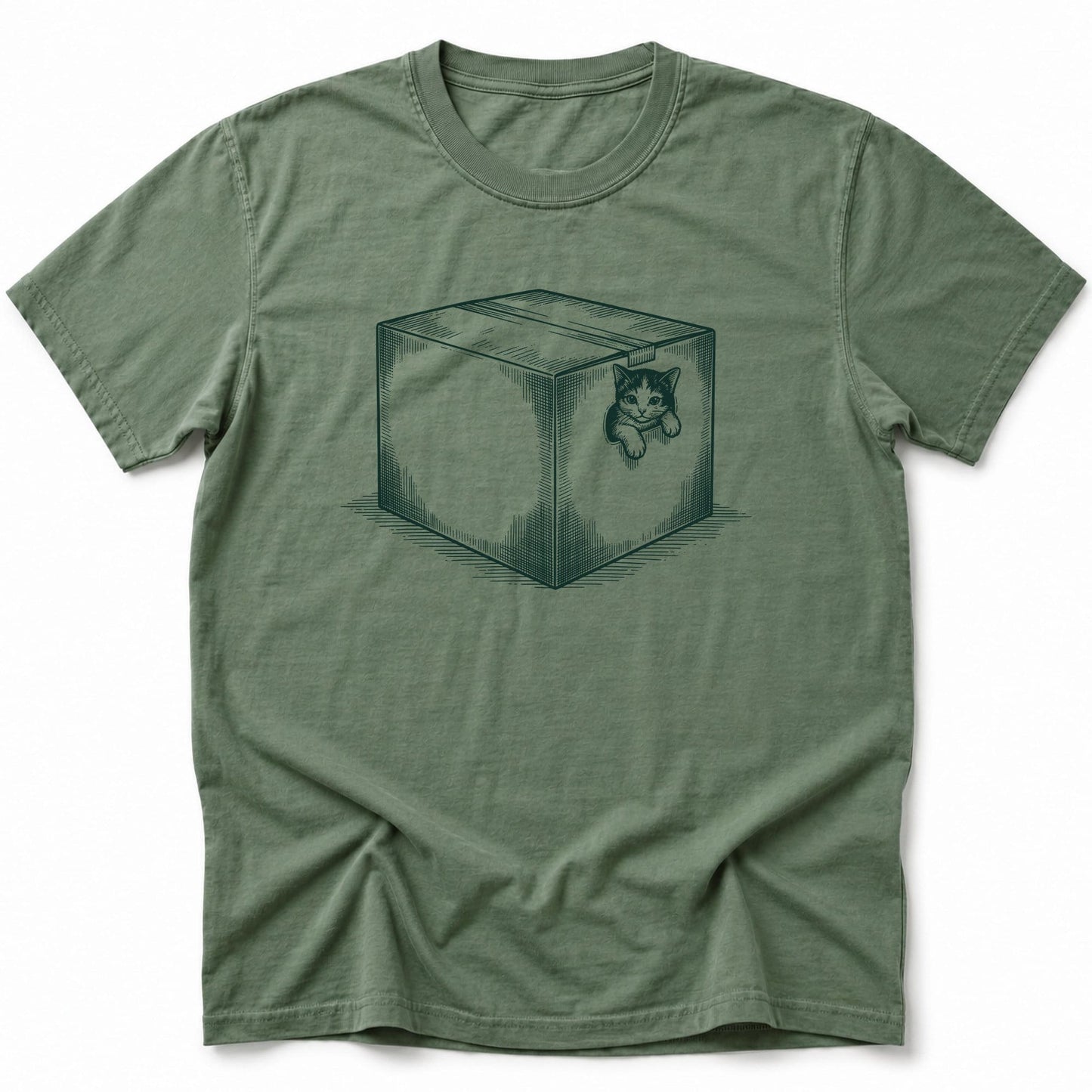 Little Box Cat T-Shirt Moss / S 65419490093702155157 T-Shirt