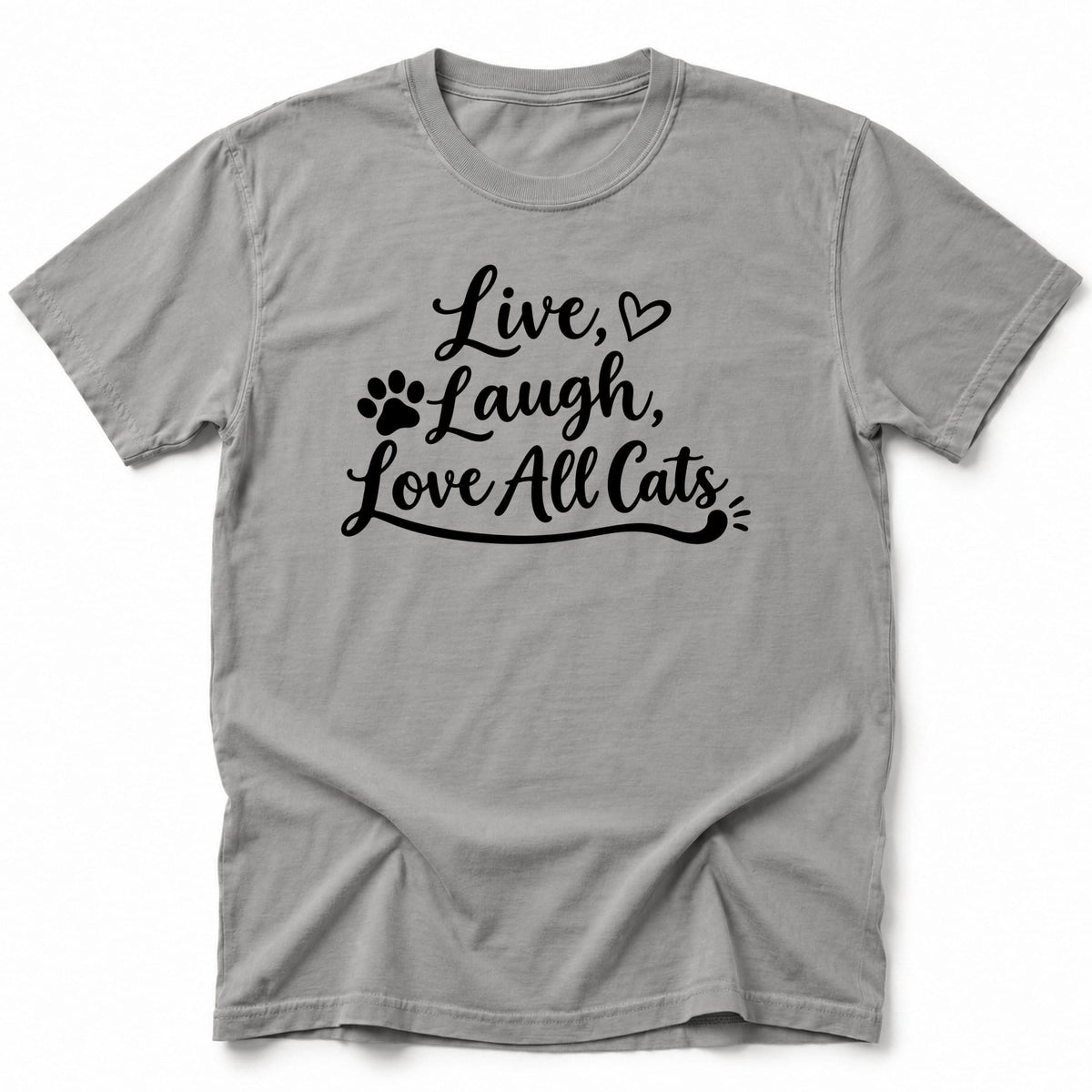 Live Laugh Cats T-Shirt Grey / S 60833812157906509890 T-Shirt