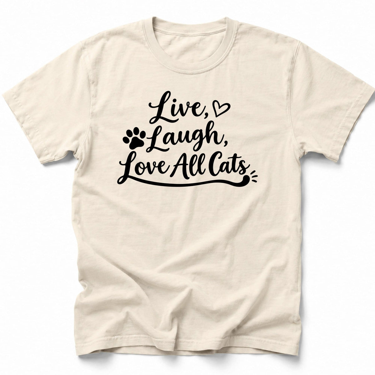 Live Laugh Cats T-Shirt Ivory / S 17313437658916279726 T-Shirt