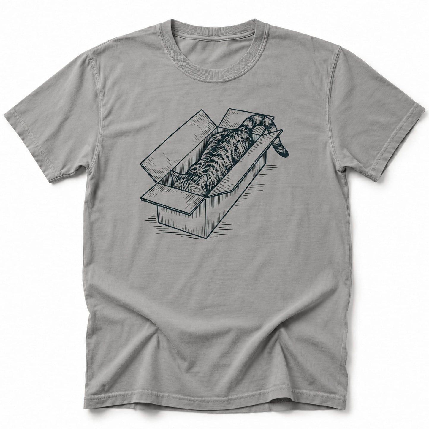 Long Box Cat T-Shirt Grey / S 30749878467277343108 T-Shirt