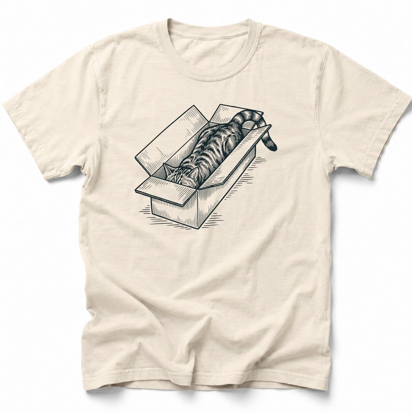 Long Box Cat T-Shirt Ivory / S 10131171265618846406 T-Shirt