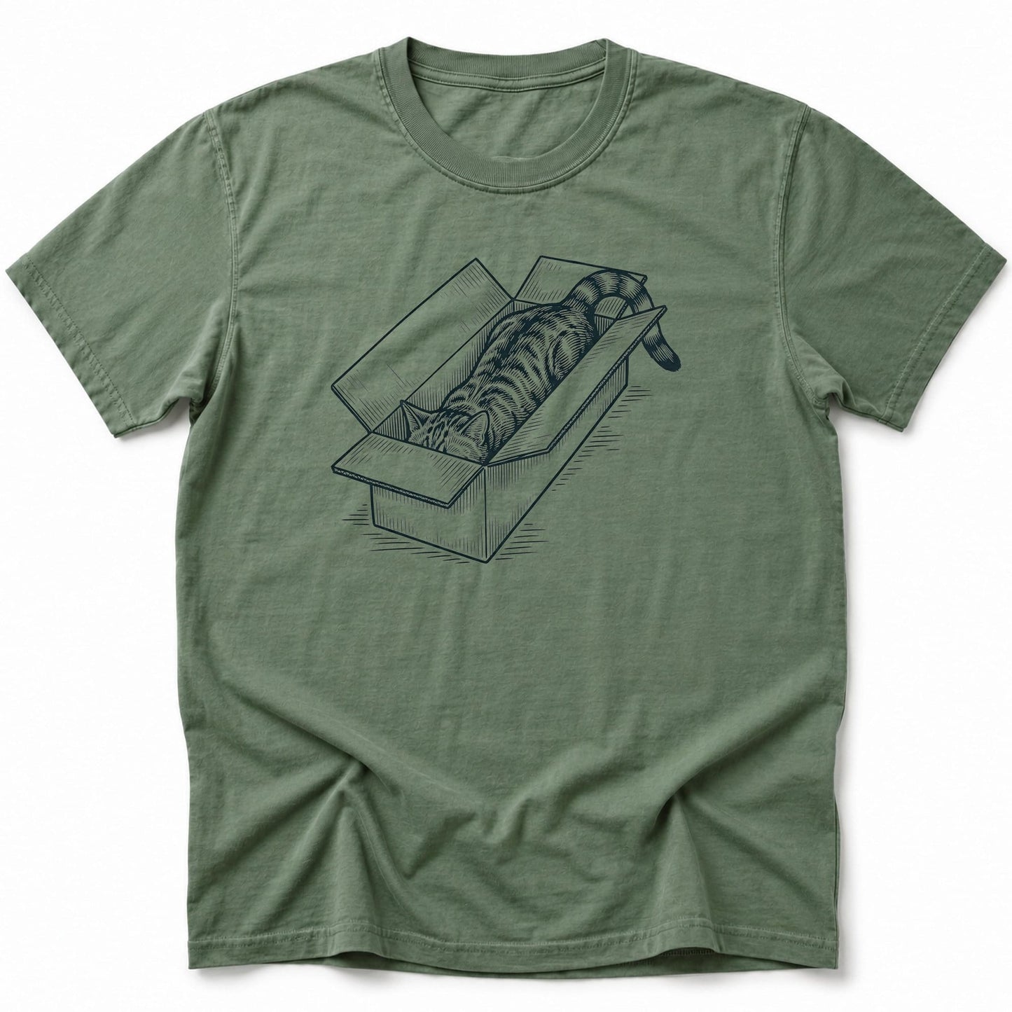 Long Box Cat T-Shirt Moss / S 30138579836007520730 T-Shirt