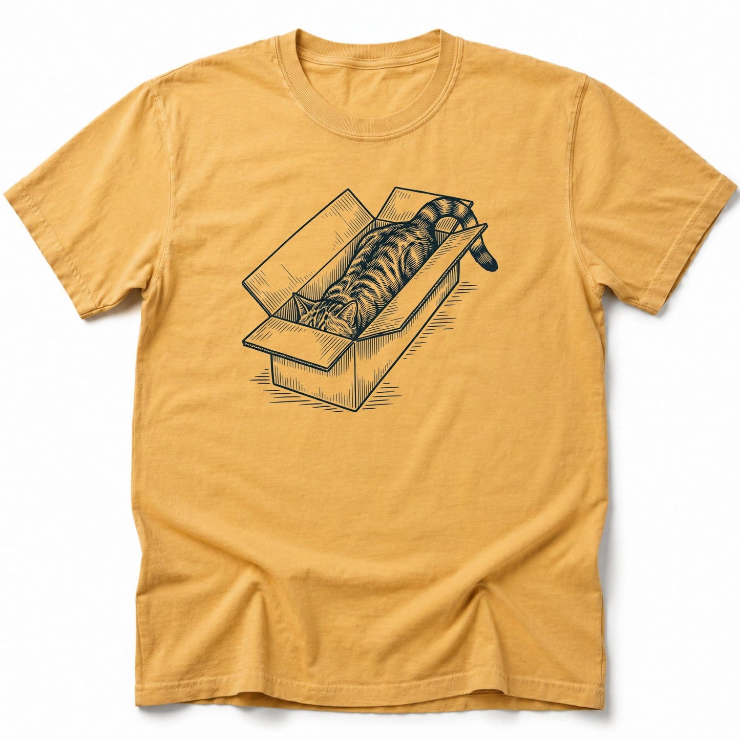 Long Box Cat T-Shirt Mustard / S 31577112572157105105 T-Shirt