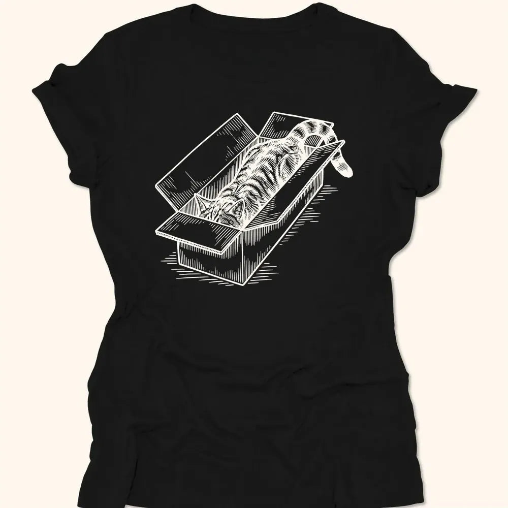 Long Box Cat Womens Tee Black / S 17779850021875121930 T-Shirt