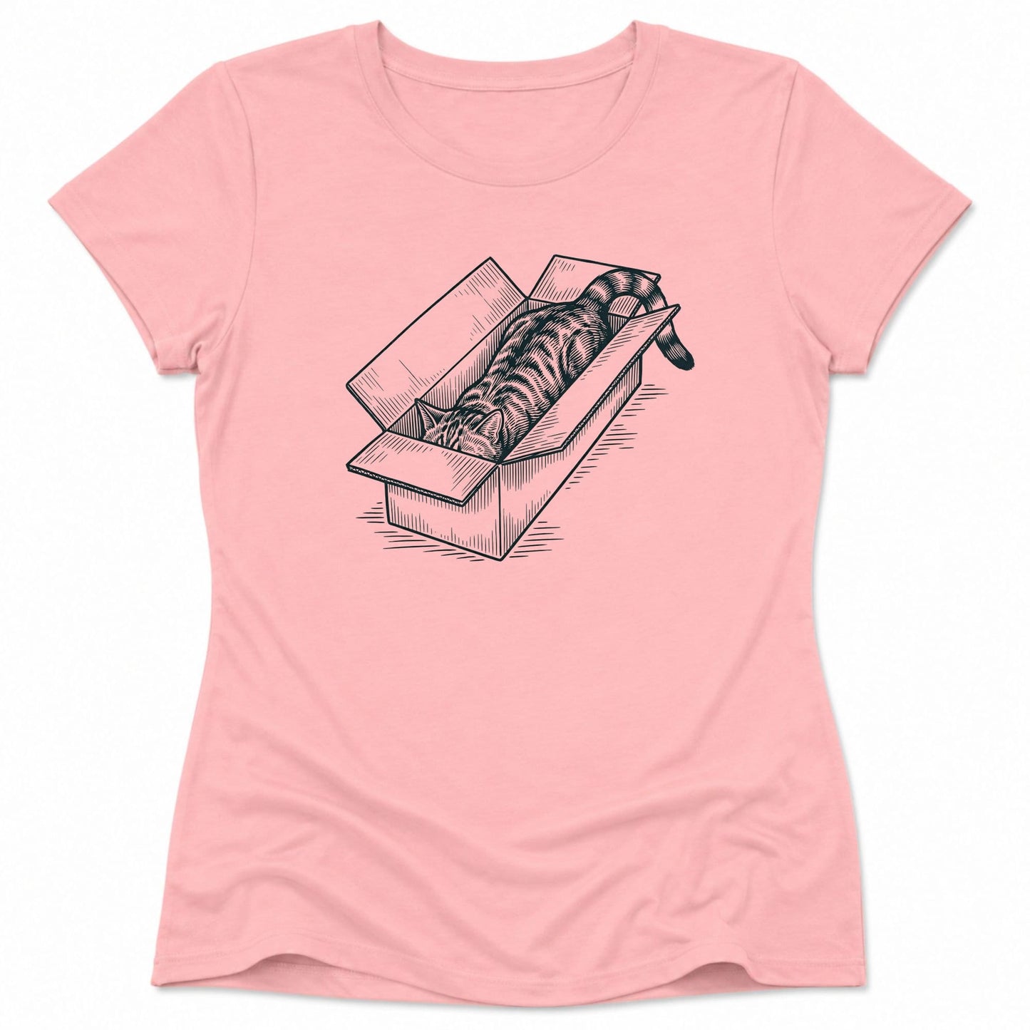 Long Box Cat Womens Tee Pink / S 15568641301151978848 T-Shirt