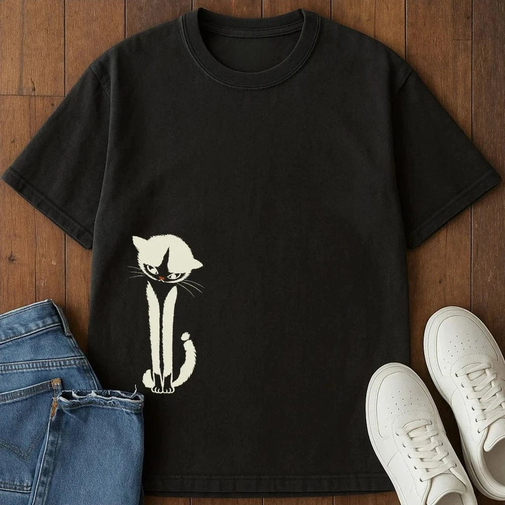 Longcat Mood T-Shirt Black / S 26144577843055820272 T-Shirt