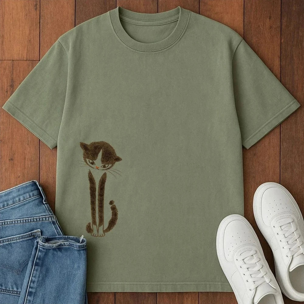 Longcat Mood T-Shirt Moss / S 32904152506078830478 T-Shirt