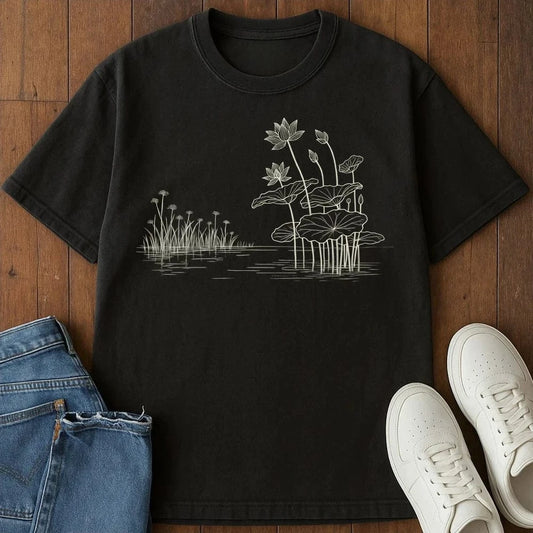 Lotus Stillness T-Shirt Black / S 23591654898448329705 T-Shirt