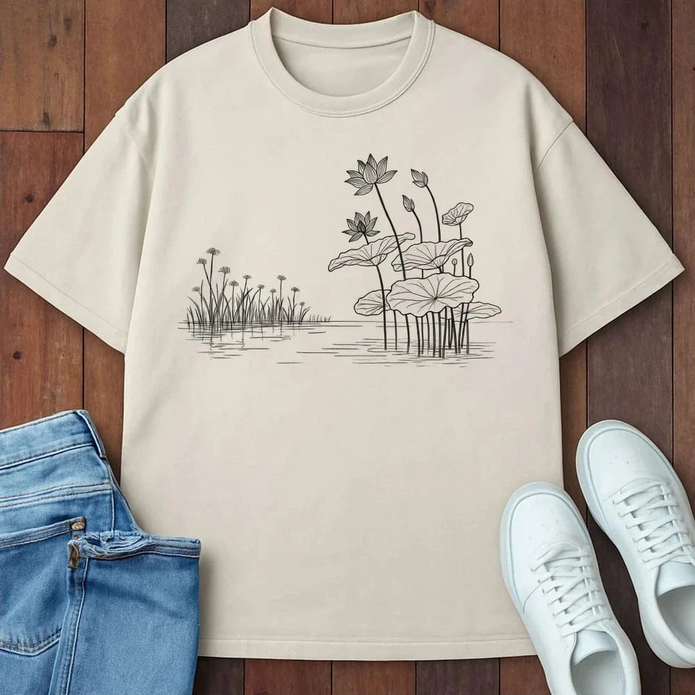 Lotus Stillness T-Shirt Ivory / S 78489024992742100610 T-Shirt