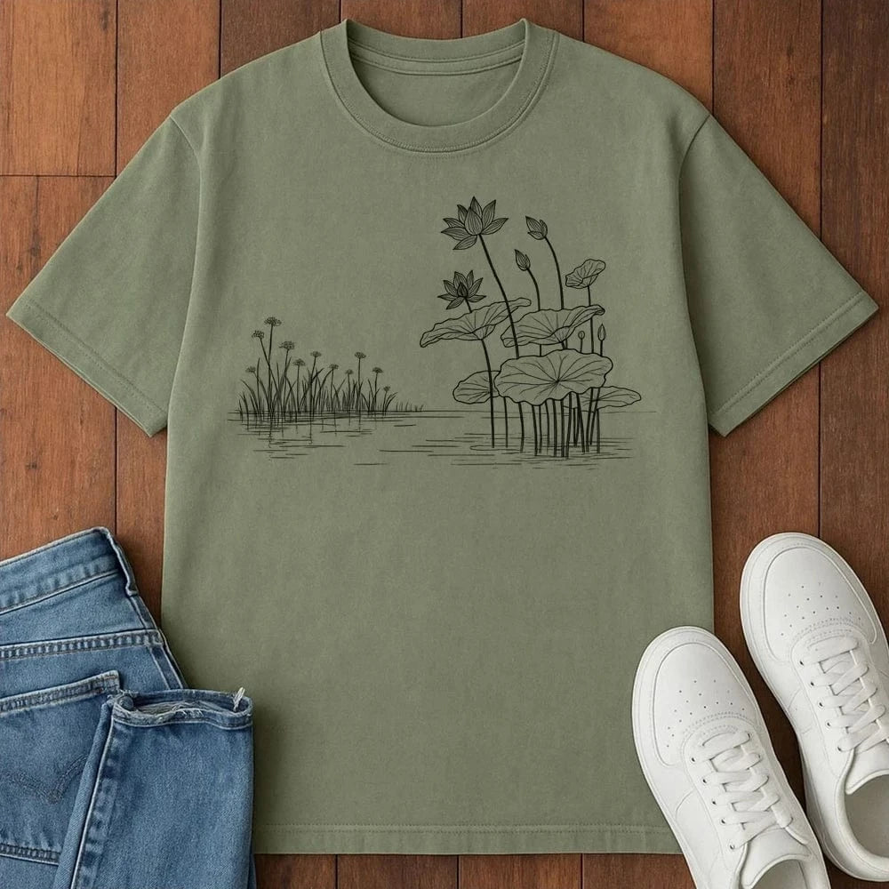 Lotus Stillness T-Shirt Moss / S 62254500276452100847 T-Shirt